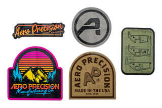 Aero Precision Sticker Pack features 5 different designs